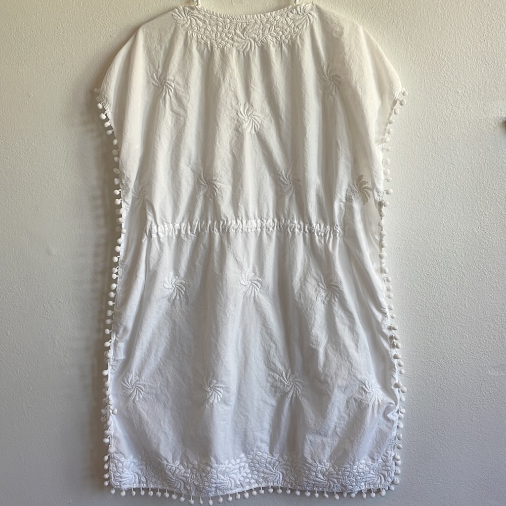 VELVET BY SPENCER & GRAHAM WHITE LUCEE EMBROIDERED SWIM COVERUP/CAFTAN - Picture 7 of 7